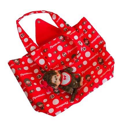 Anime Tote Bag - กระเป๋าช้อปปิ้งลายการ์ตูน Qi Qi ความจุขนาดใหญ่สำหรับผู้หญิง ลำลอง พับได้