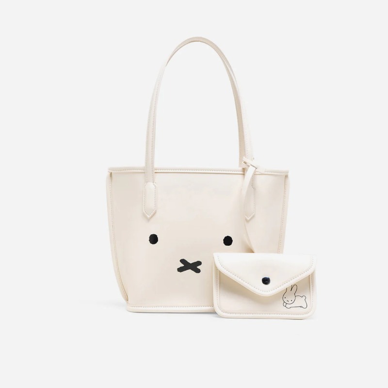 Anime Tote Bag - 2 ชิ้น/ชุด กระเป๋าโท้ทลายการ์ตูนมิฟฟี่น่ารัก กระต่ายสุดคิ้วท์ ดีไซน์สร้างสรรค์ แฟชั่น