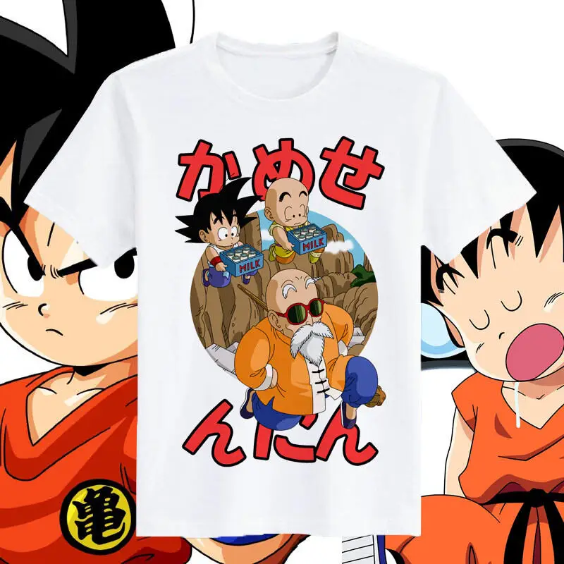Anime Merchandise T Shirt - สินค้าอนิเมะดราก้อนบอล ฮอตซัมเมอร์ เสื้อยืดซุน หวู่คง แบรนด์สุดฮิต ชุดเด็กและผู้ปกครอง