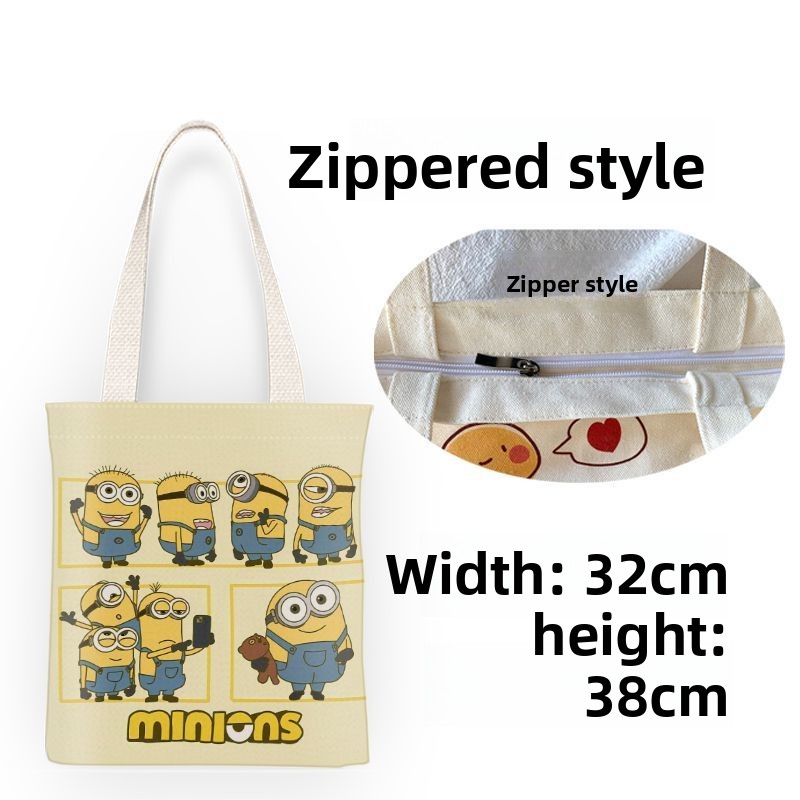 กระเป๋าผ้าแคนวาสลายการ์ตูนมินเ - Anime Tote Bag บทวิจารณ์และราคา