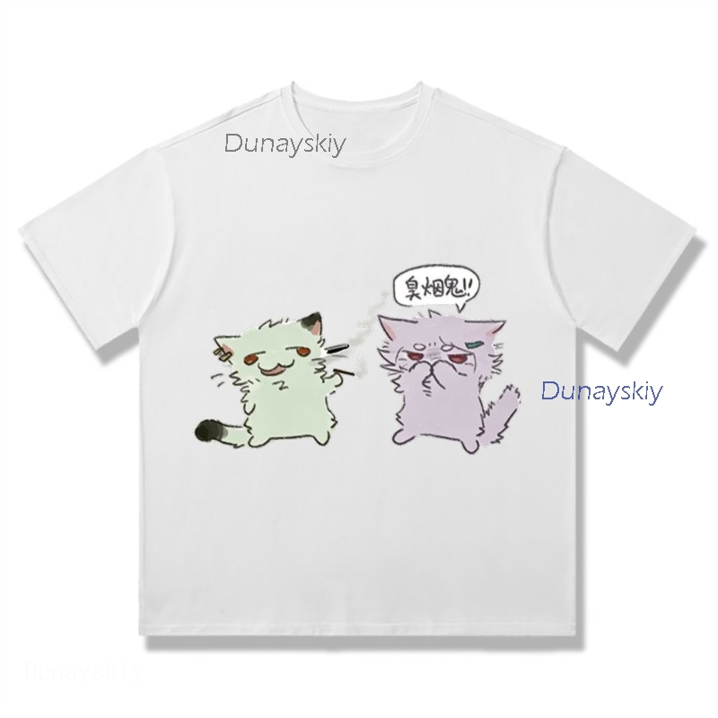 YesOk Chainsmoker Cat Yaniko S - Anime Merchandise T Shirt บทวิจารณ์และราคา