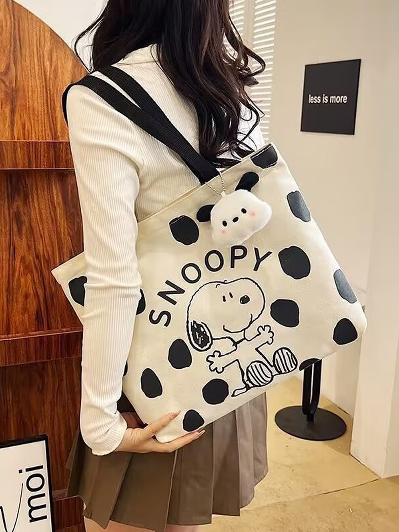 กระเป๋าสะพายผ้าแคนวาสลายการ์ตู - Anime Tote Bag บทวิจารณ์และราคา